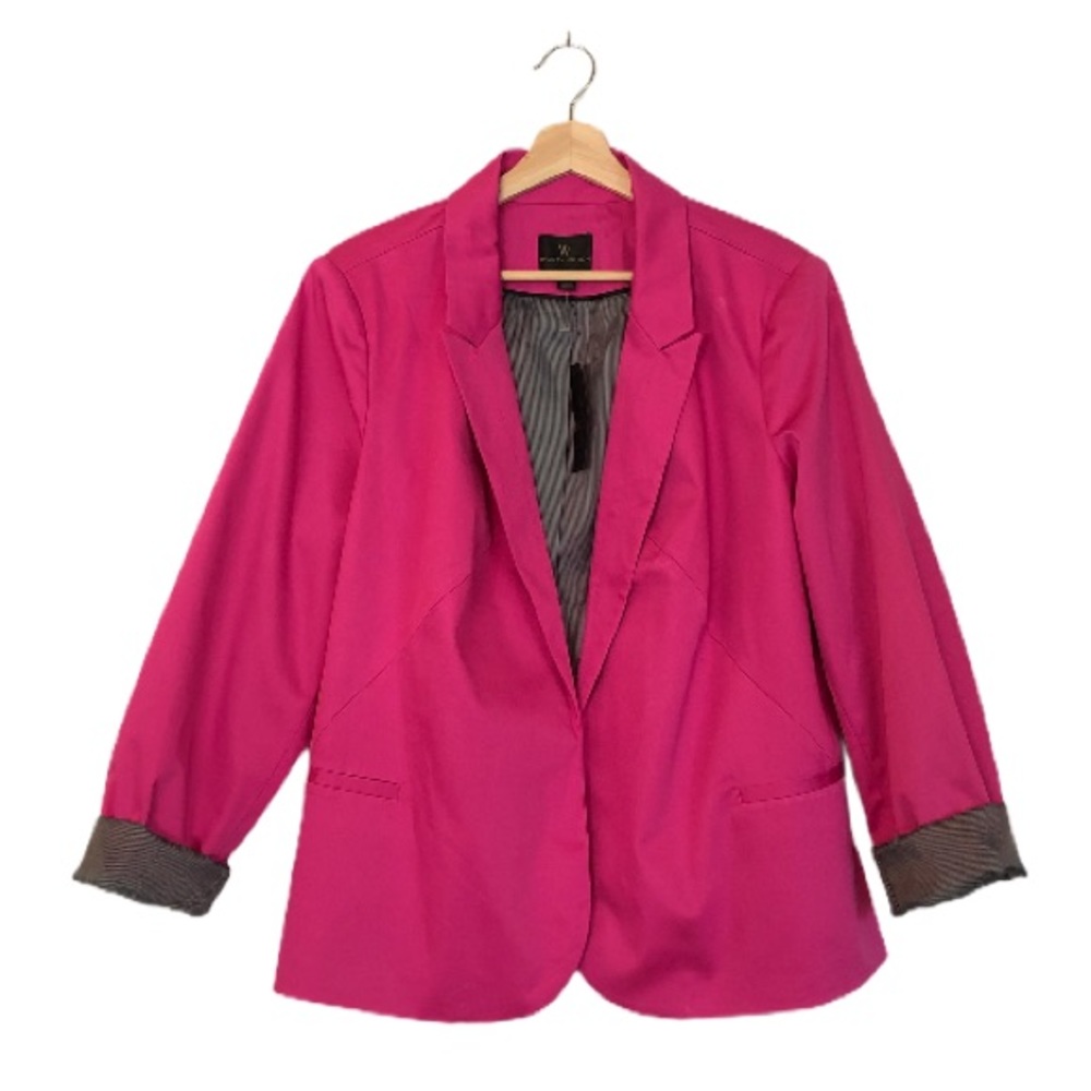 Worthington Womens Tropical Pink Blazer 3X NWT